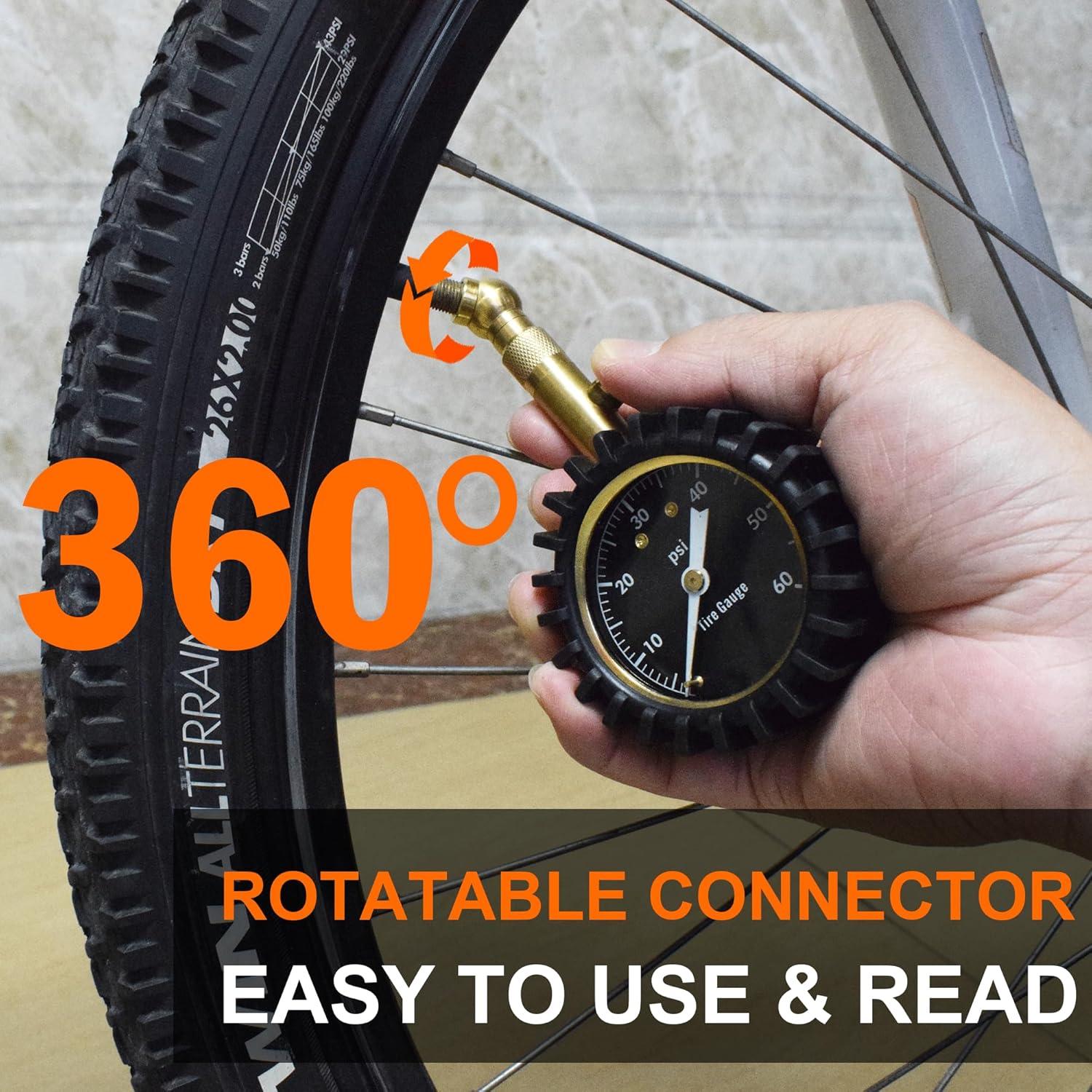 Manómetro de Neumáticos OWINUSTECH 60 PSI Dial Luminoso