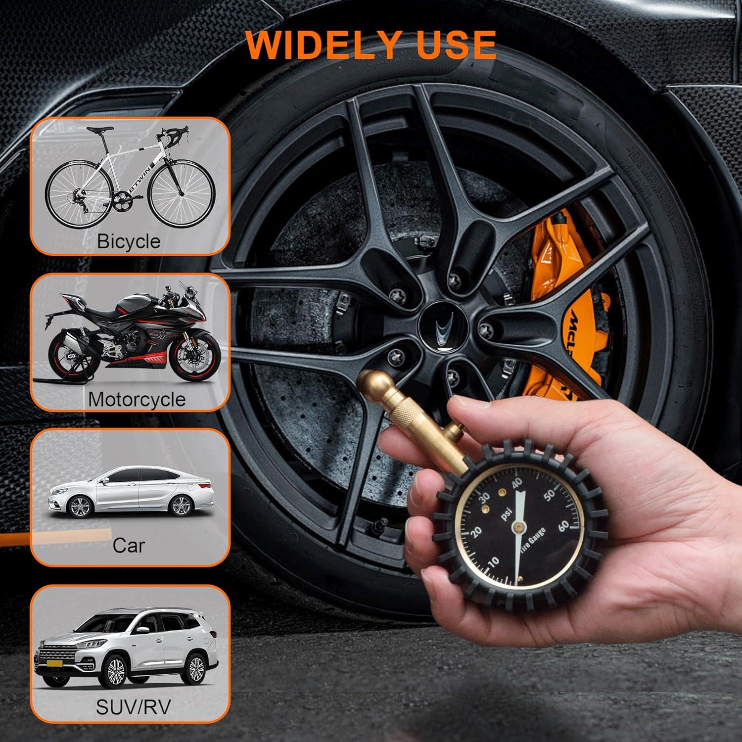 Manómetro de Neumáticos OWINUSTECH 60 PSI Dial Luminoso