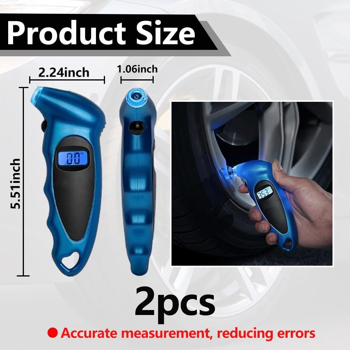 Medidor Digital de Presión de Neumáticos Kewucn 2 PCS