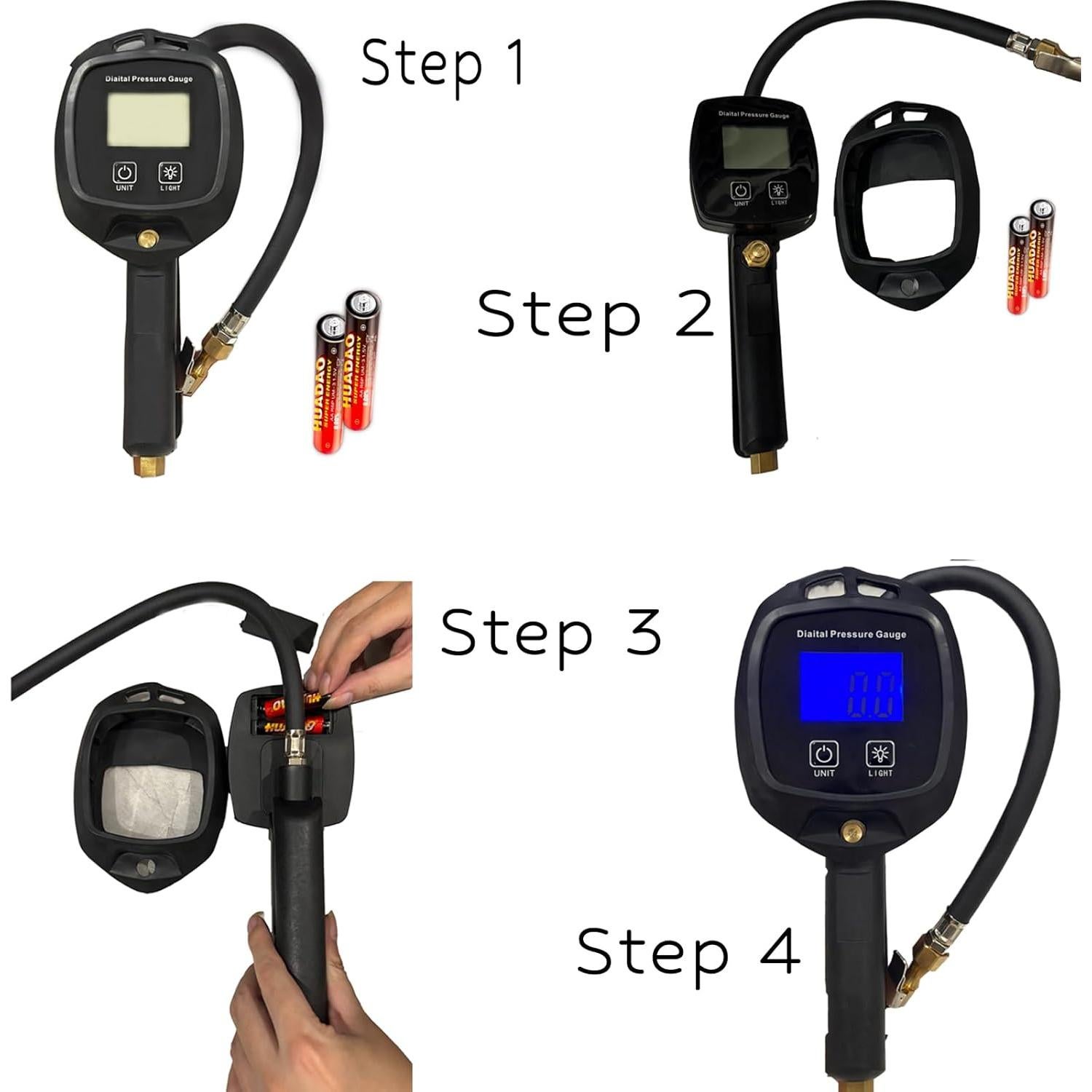 Inflador de Neumáticos Digital PINKJOY PK-D402 0-250 PSI