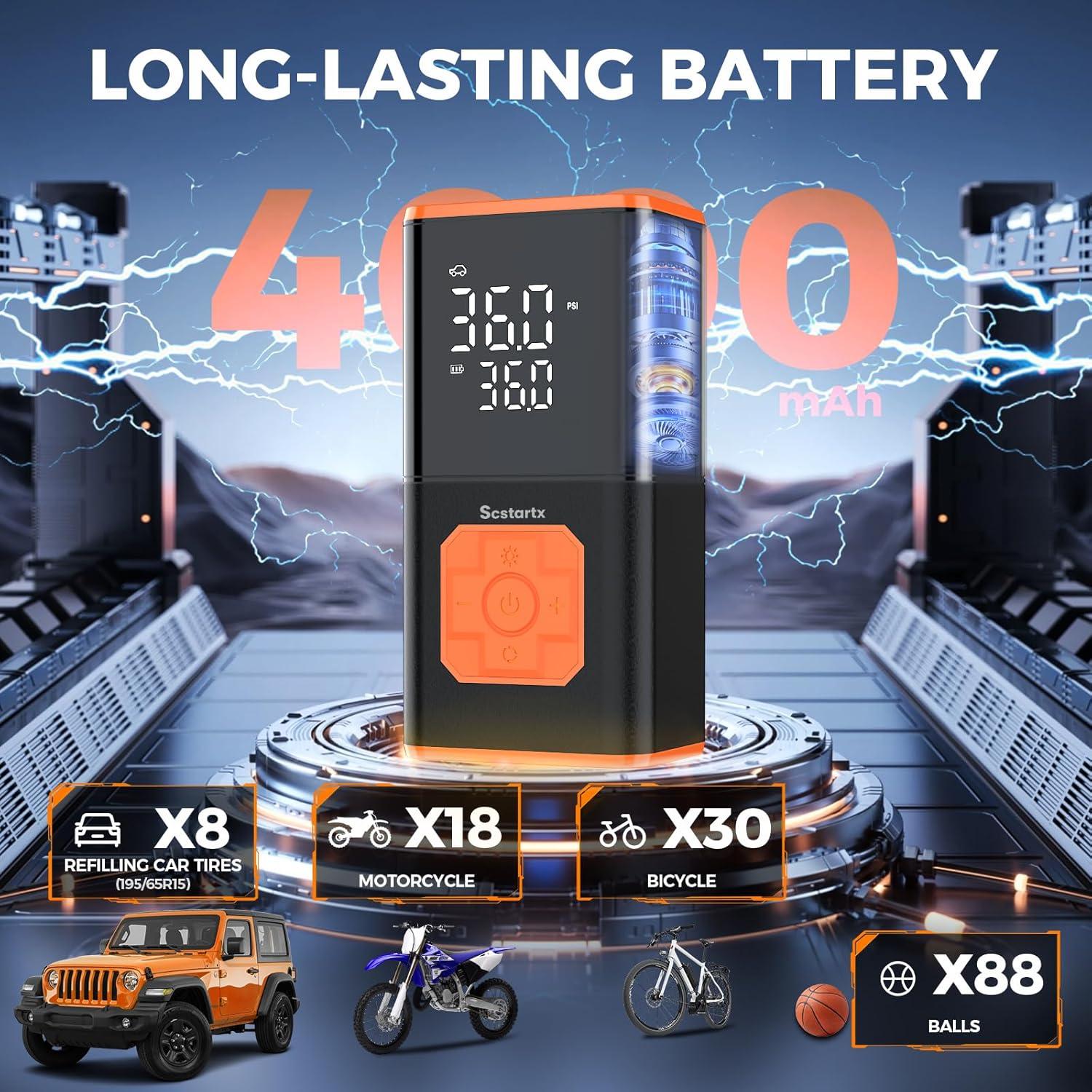 Compresor de Aire Portátil Scstartx CQB-508 150 PSI Inalámbrico