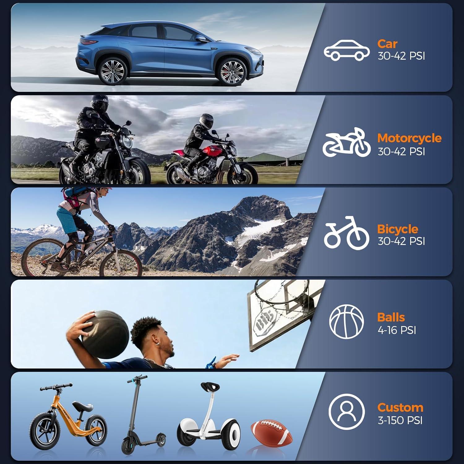 Compresor de Aire Portátil Scstartx CQB-508 150 PSI Inalámbrico