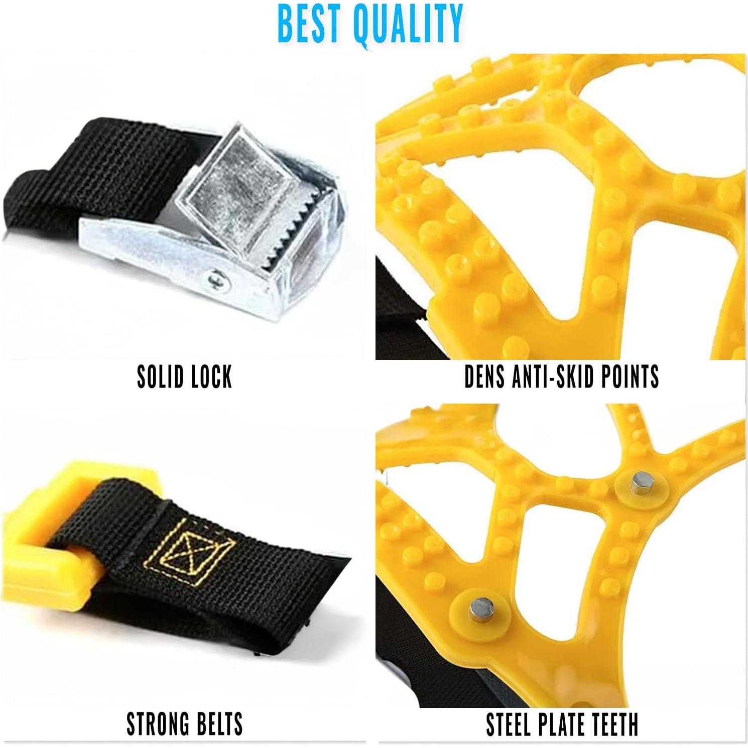 Cadenas de Nieve VaygWay Amarillas 6 Paquete Antideslizantes