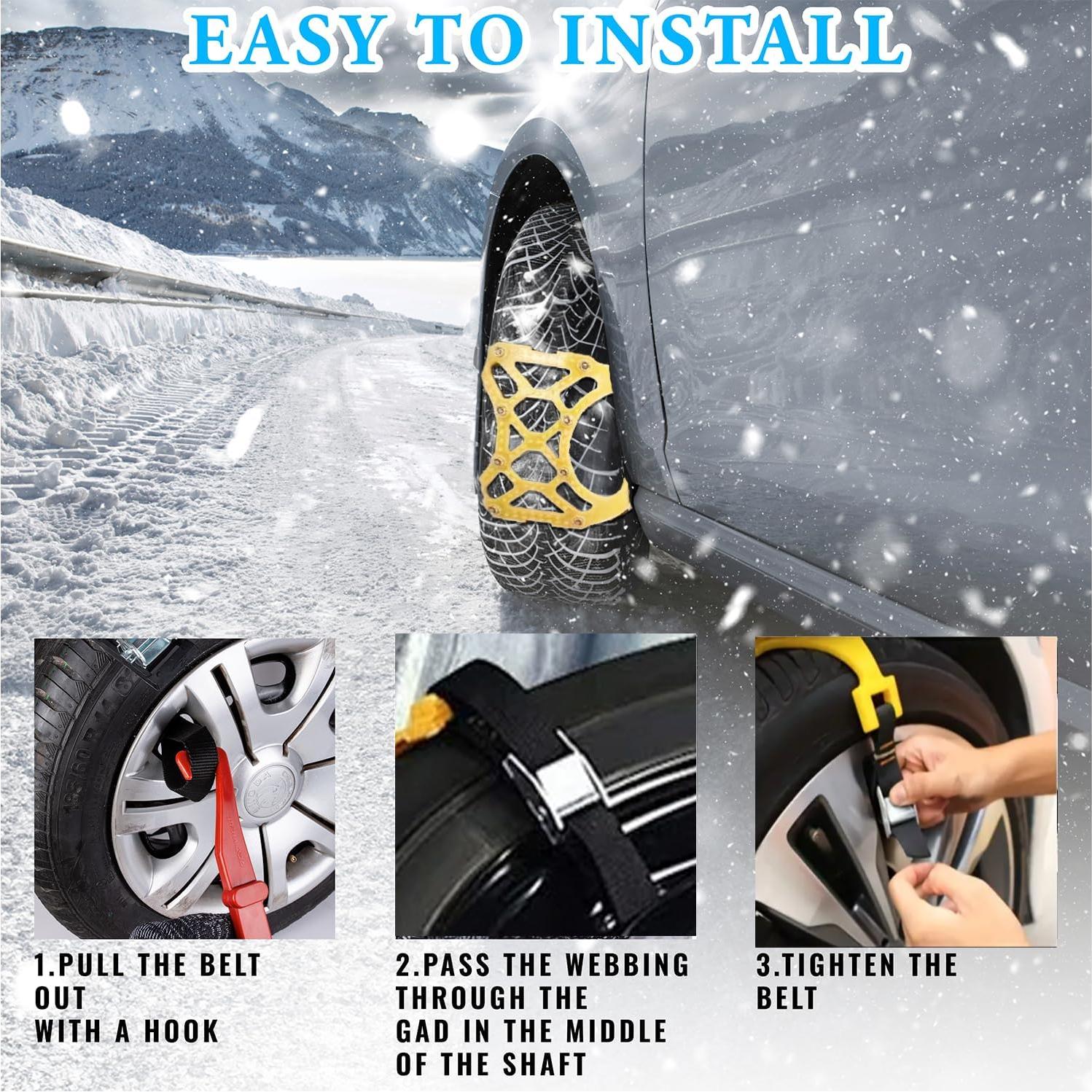 Cadenas de Nieve VaygWay Amarillas 6 Paquete Antideslizantes