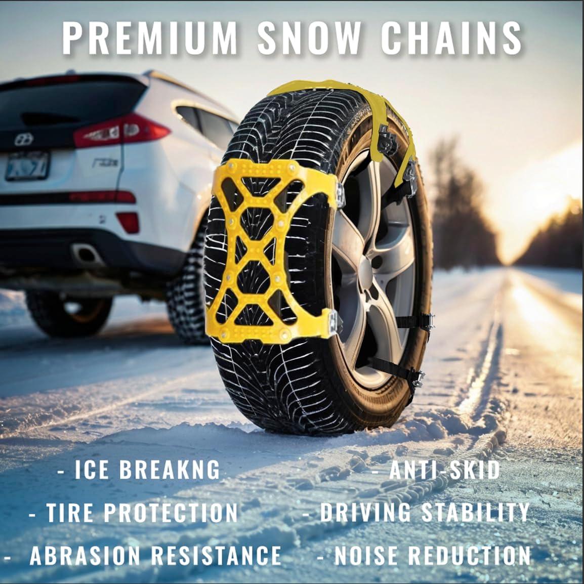 Cadenas de Nieve VaygWay Amarillas 6 Paquete Antideslizantes