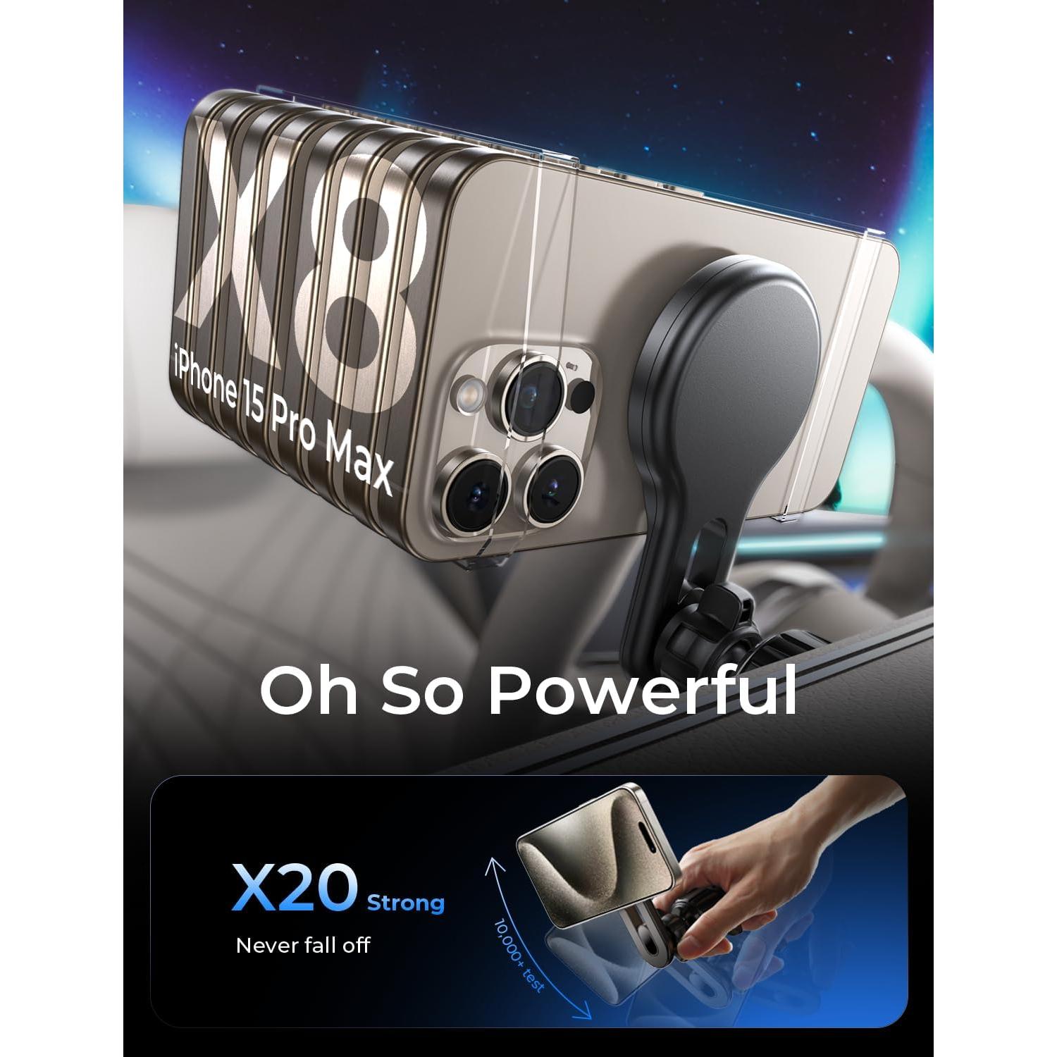 Cargador Inalámbrico MagSafe LISEN para Auto 15W - Soporte Teléfono