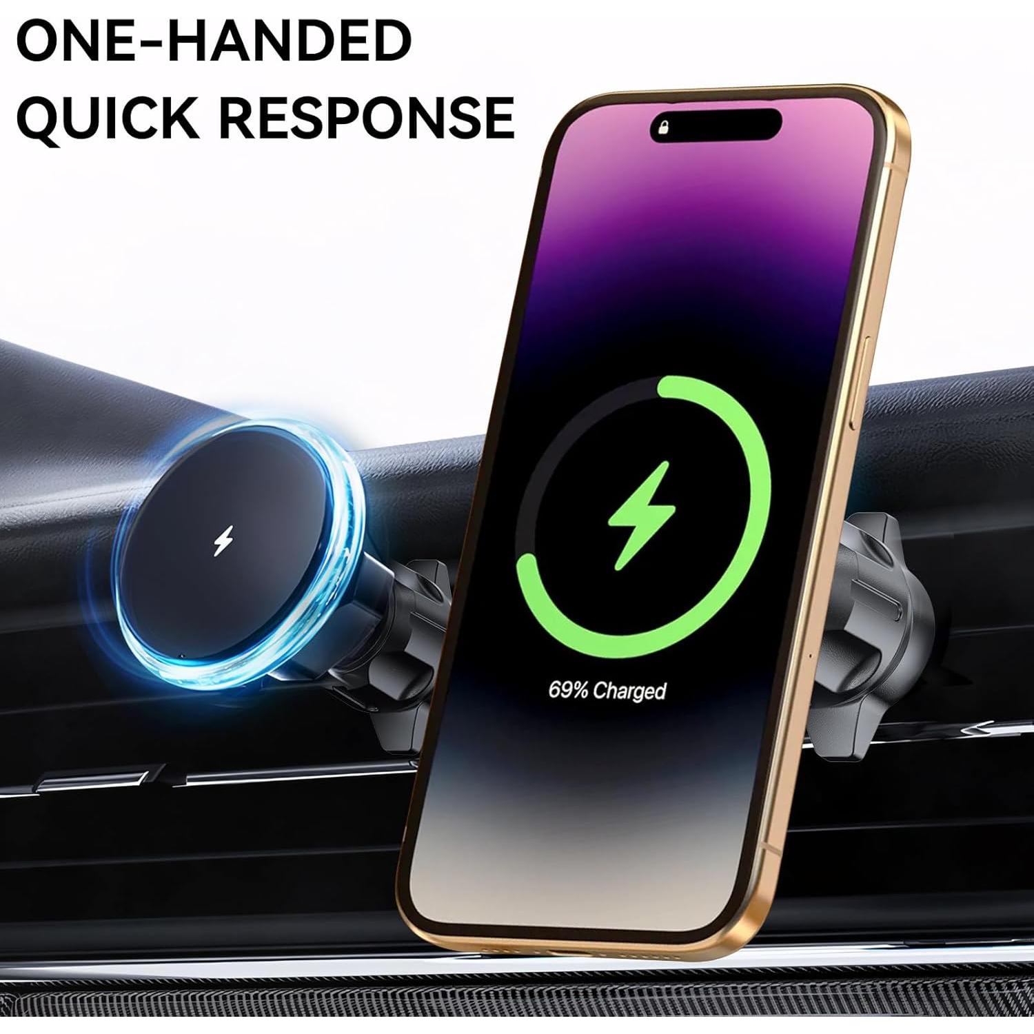 Cargador de Coche Inalámbrico MagSafe Romuto para iPhone 12-16