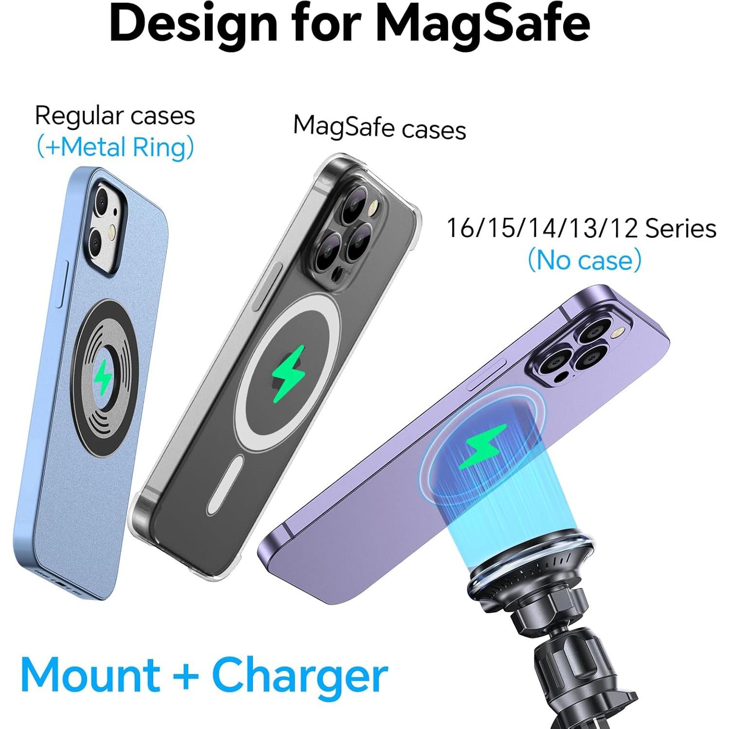 Cargador de Coche Inalámbrico MagSafe Romuto para iPhone 12-16