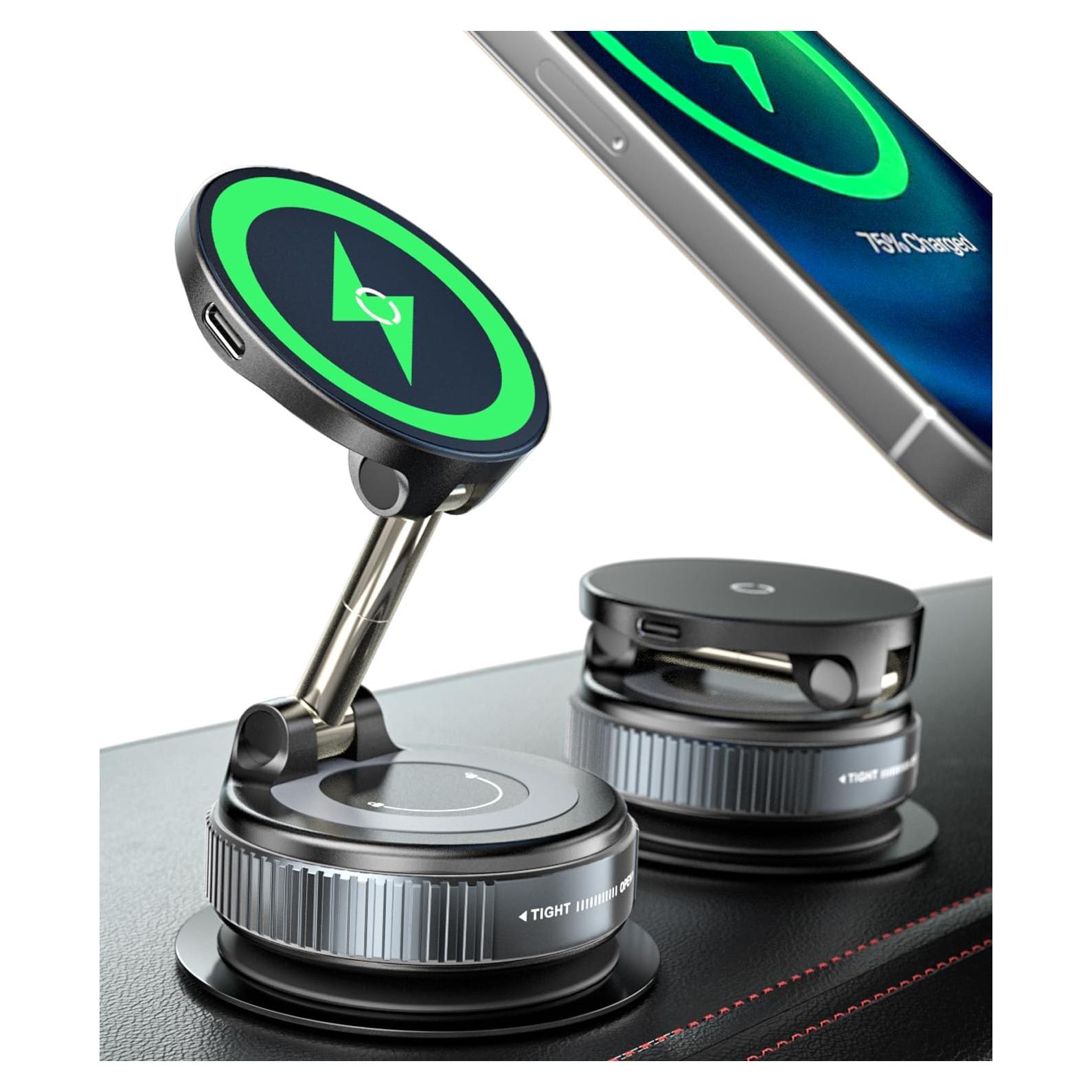 Soporte Magnético para Teléfono ALAFLY Cargador Inalámbrico 15W