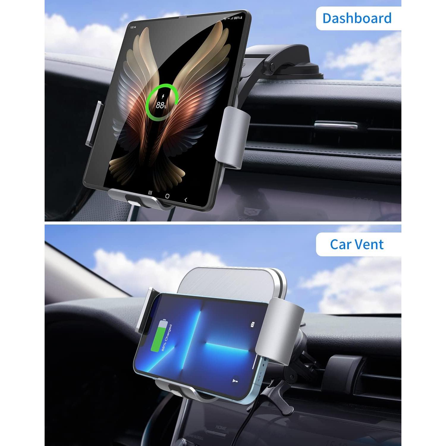 Cargador Inalámbrico Rápido JOYVEVA para Auto - Soporte Galaxy Z Fold