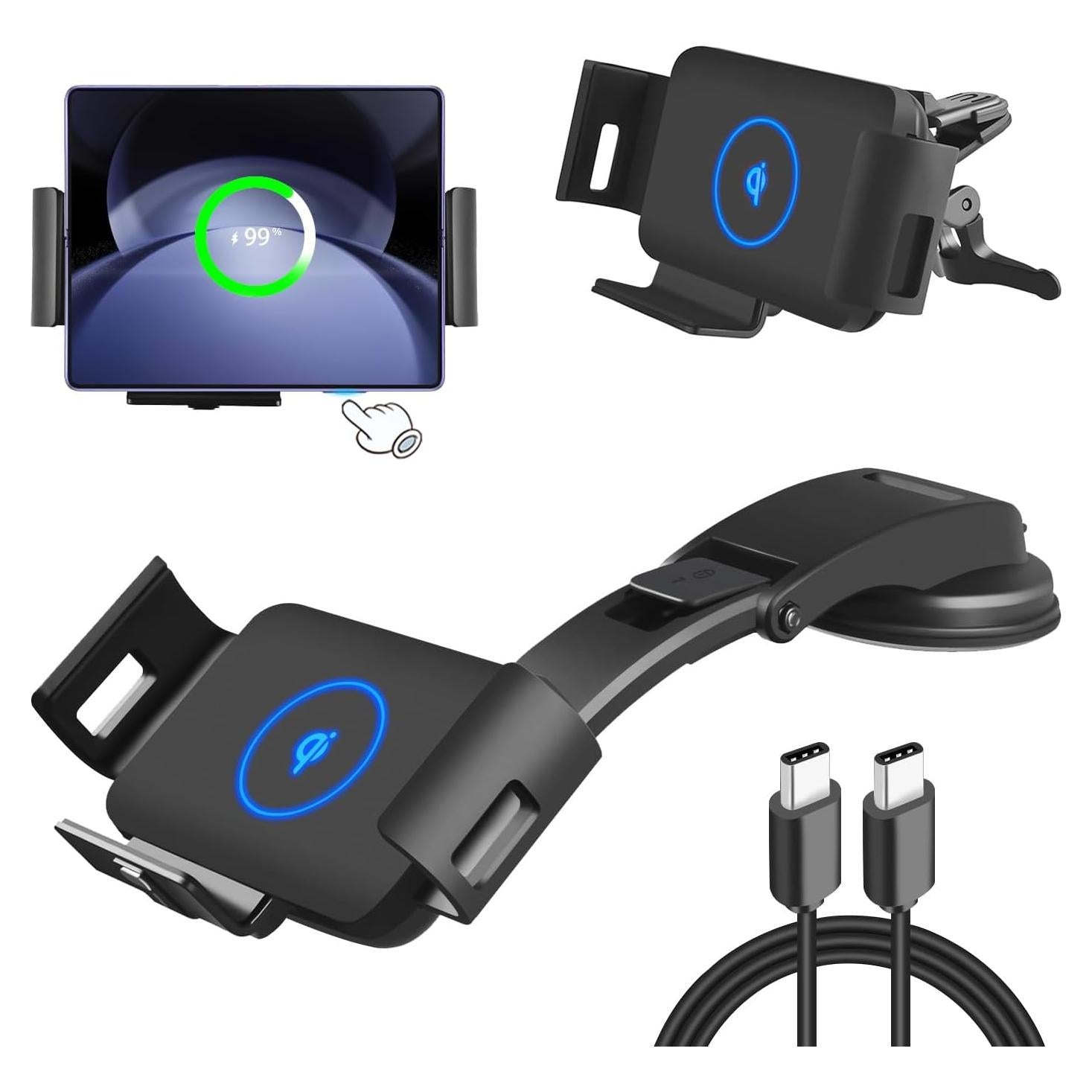 Soporte Cargador Inalámbrico 15W DOODBI para Galaxy Z Fold y iPhone