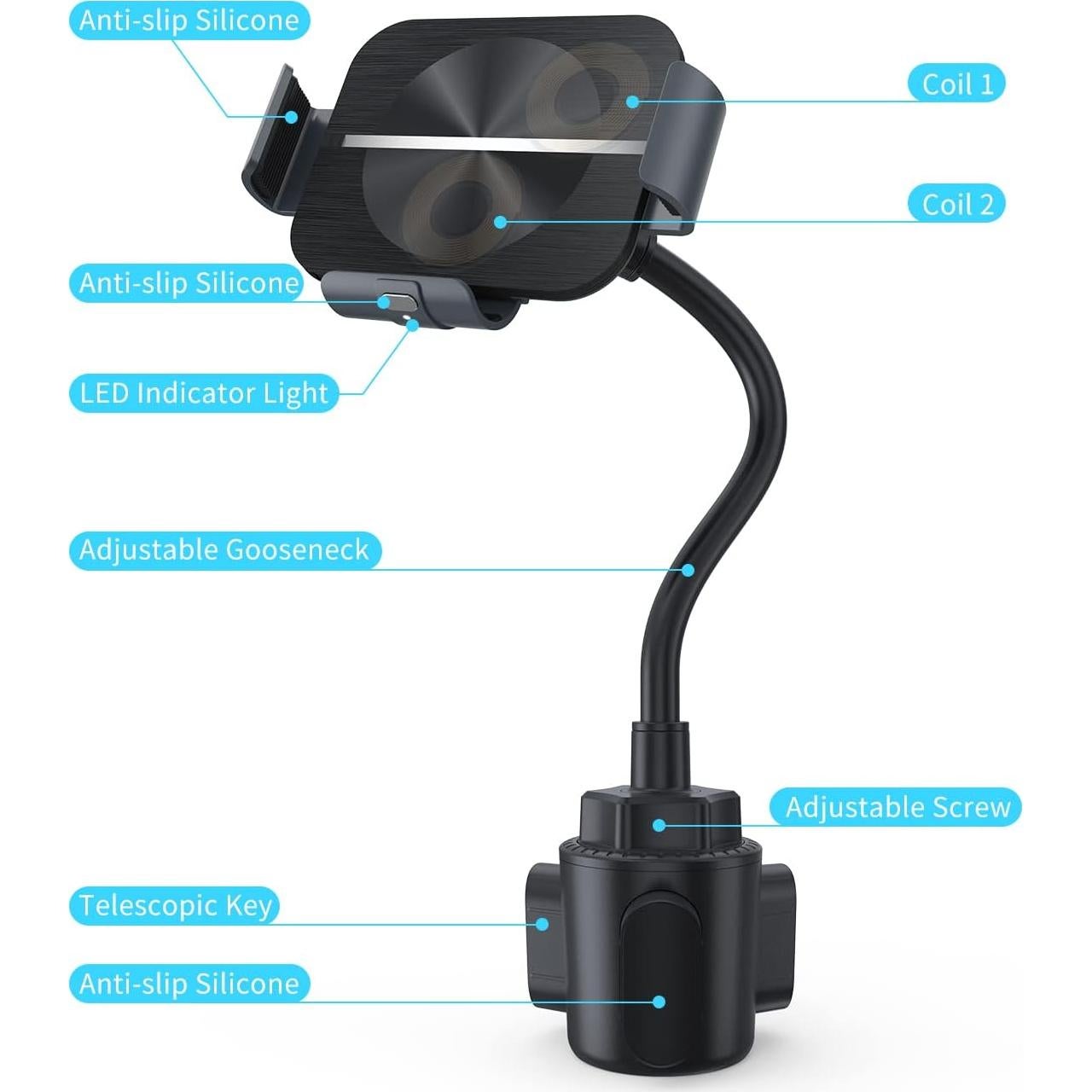 Cargador Inalámbrico para Auto MAKAQI Z Fold 6/5/4/3/2 15W