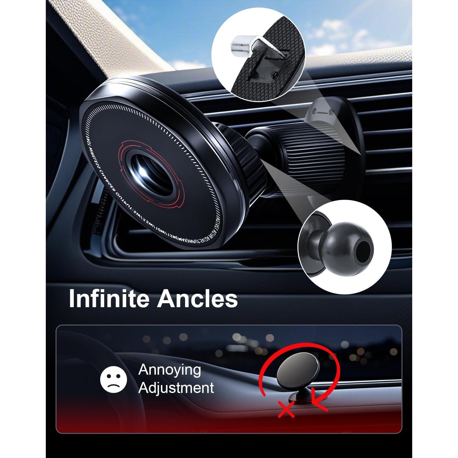 Cargador Inalámbrico para Auto SGRAMSTORG 15W Magnético