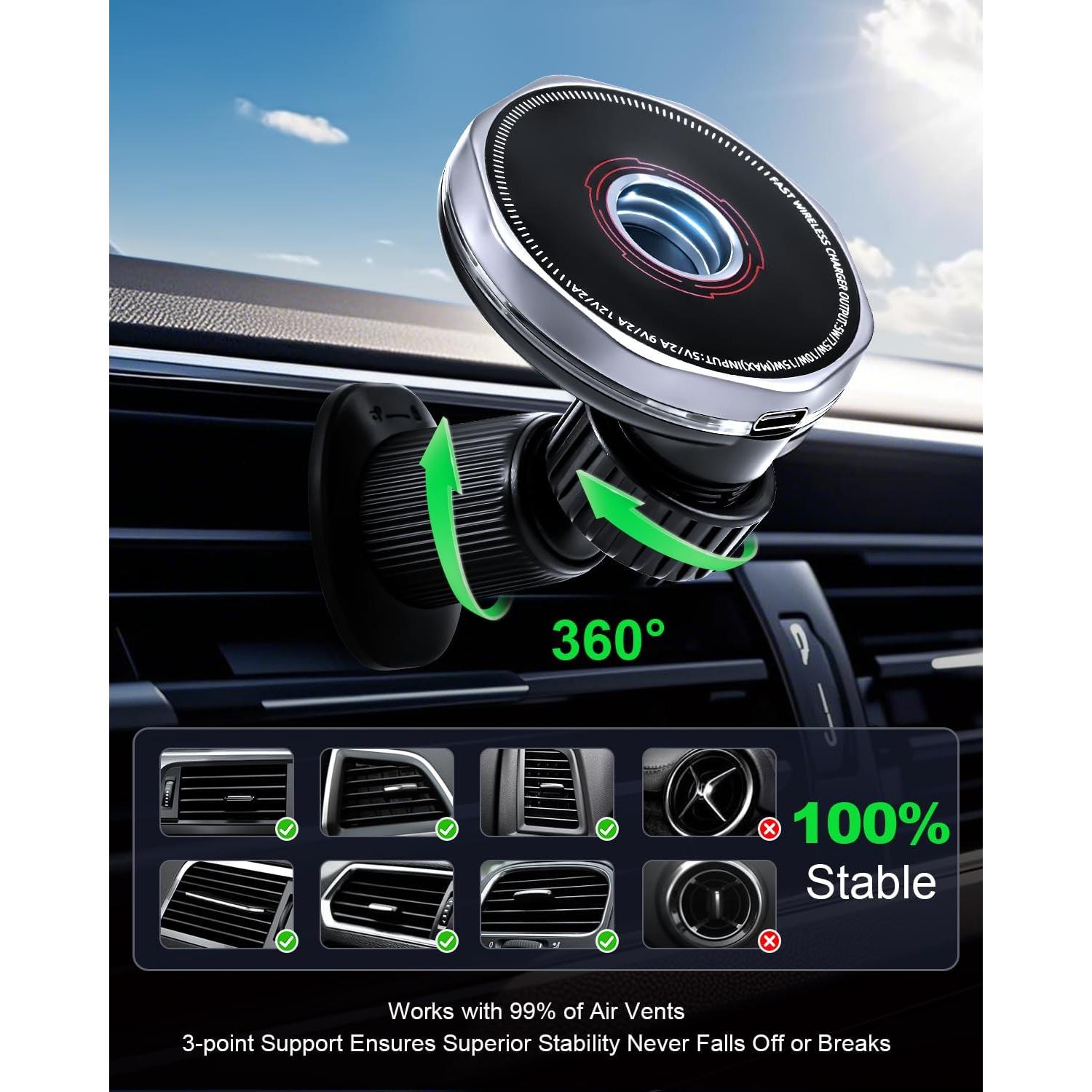 Cargador Inalámbrico para Auto SGRAMSTORG 15W Magnético