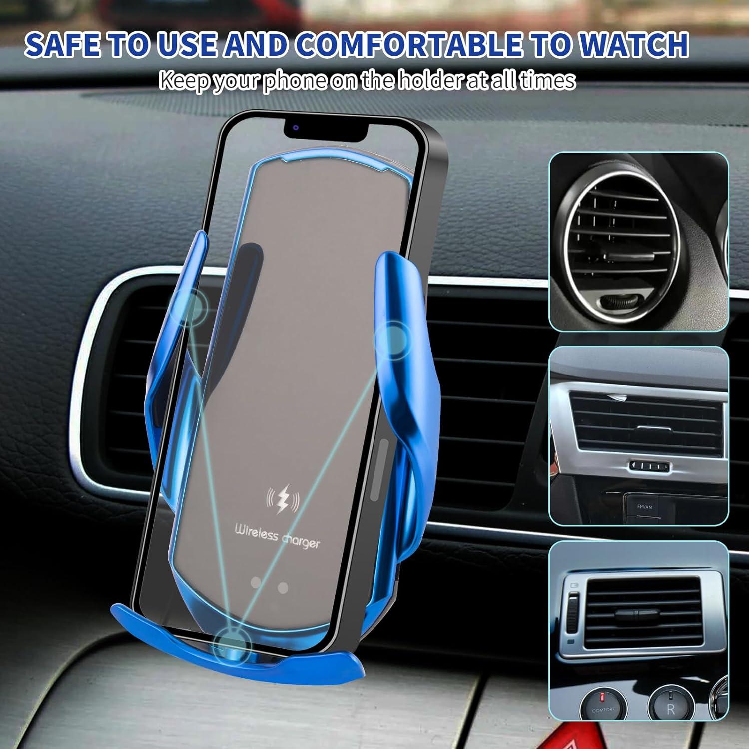 Cargador Inalámbrico para Auto LFNOWN 15W con Soporte Ajustable