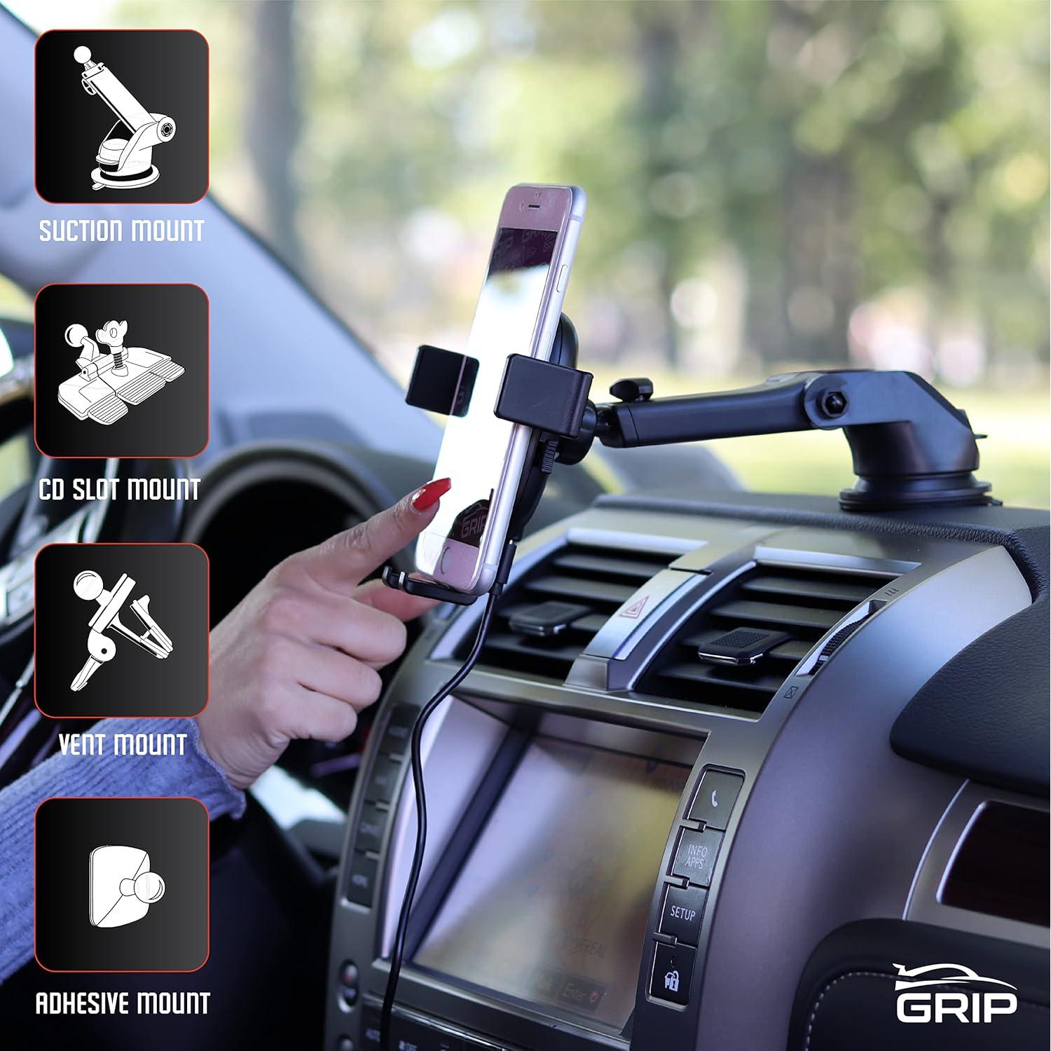 Soporte Inalámbrico para Coche GRIP All-in-1 10W Qi Ajustable