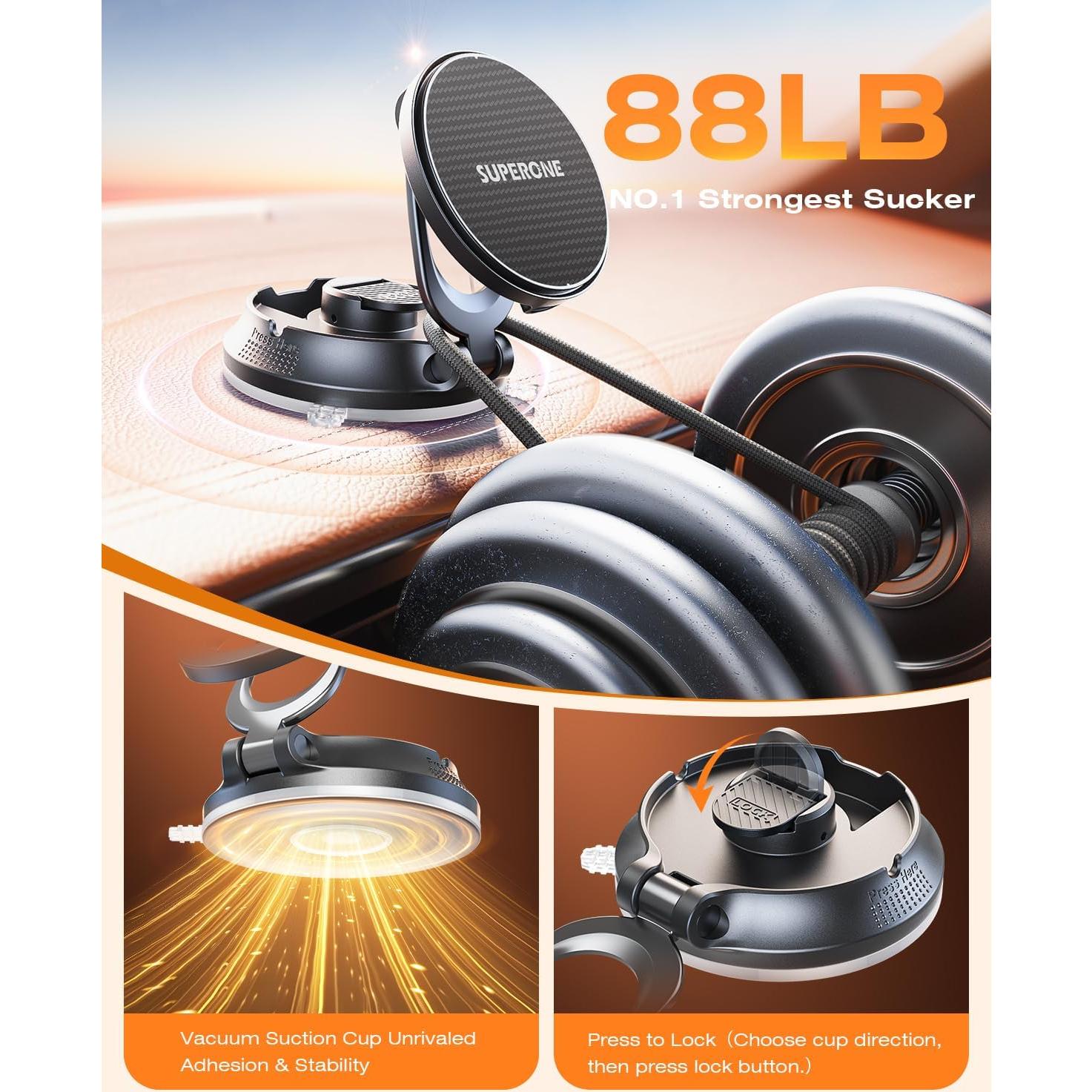 Cargador Inalámbrico Magnético SUPERONE para Automóvil 15W