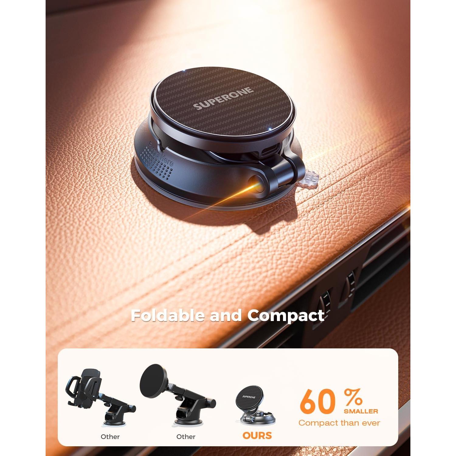 Cargador Inalámbrico Magnético SUPERONE para Automóvil 15W