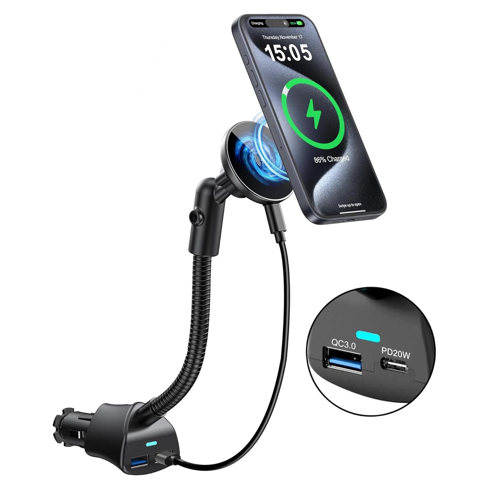 Soporte Cargador Inalámbrico 15W MagSafe para Coche Gaoyi X19A