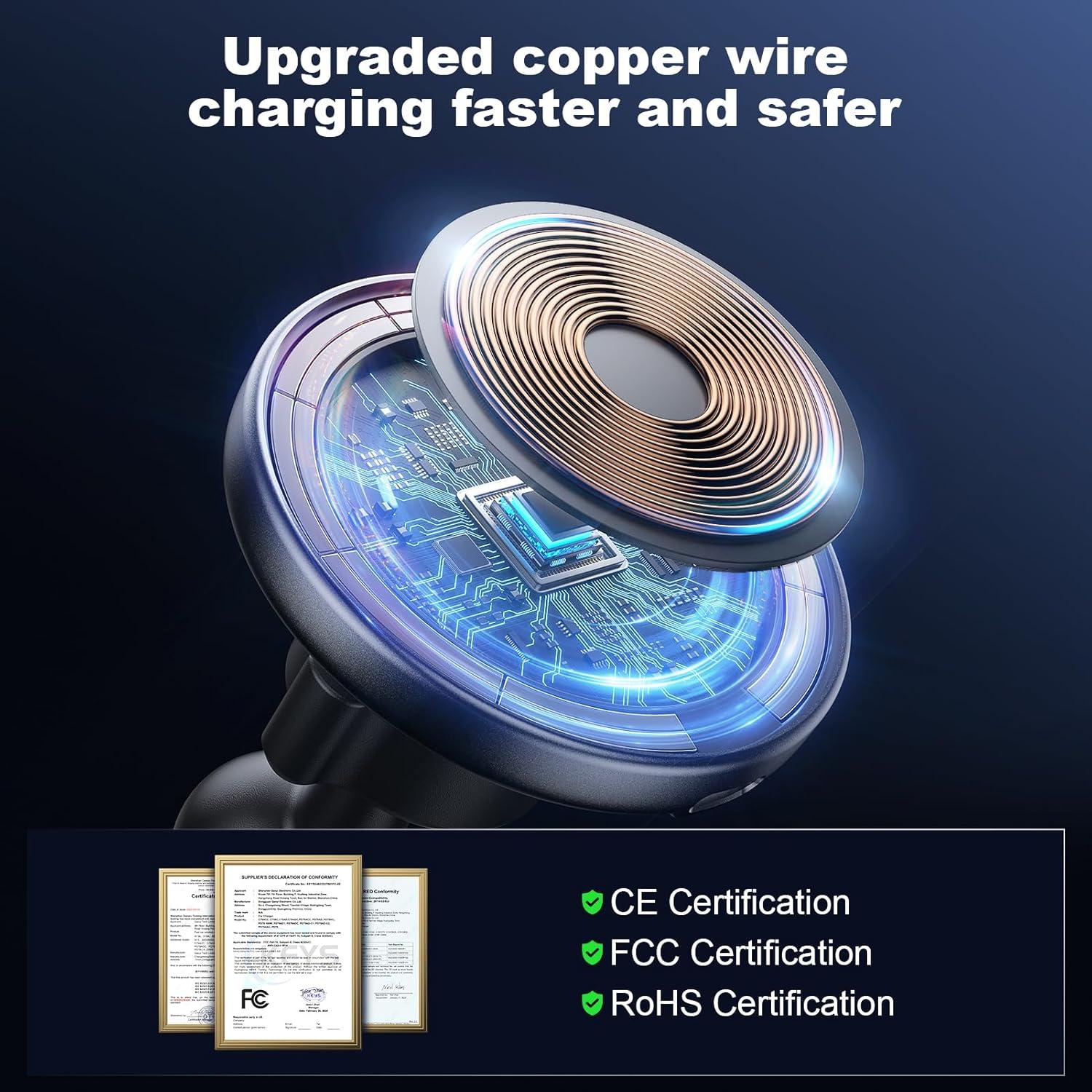 Soporte Cargador Inalámbrico 15W MagSafe para Coche Gaoyi X19A