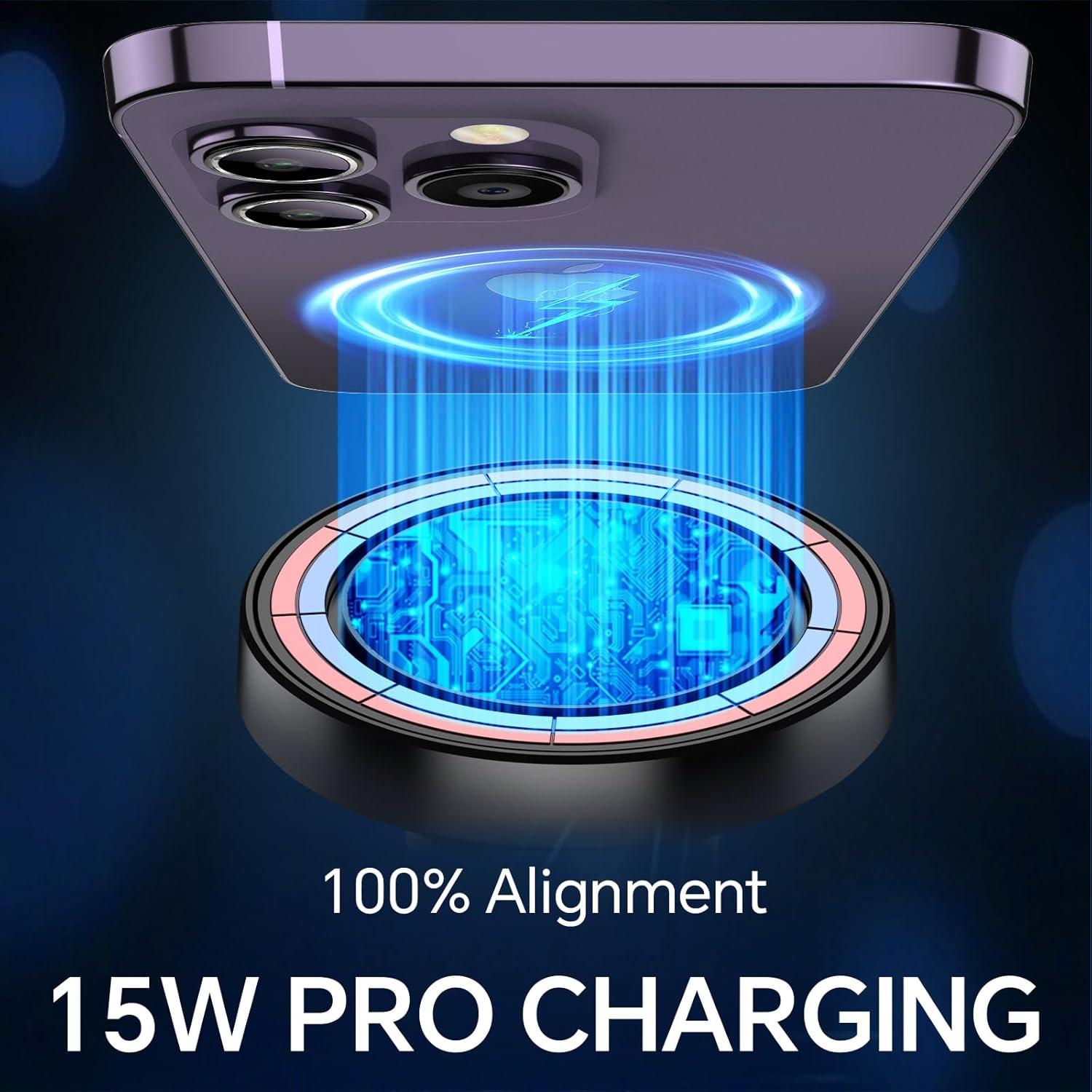 Soporte Cargador Magnético Coolpow MagSafe 15W para iPhone