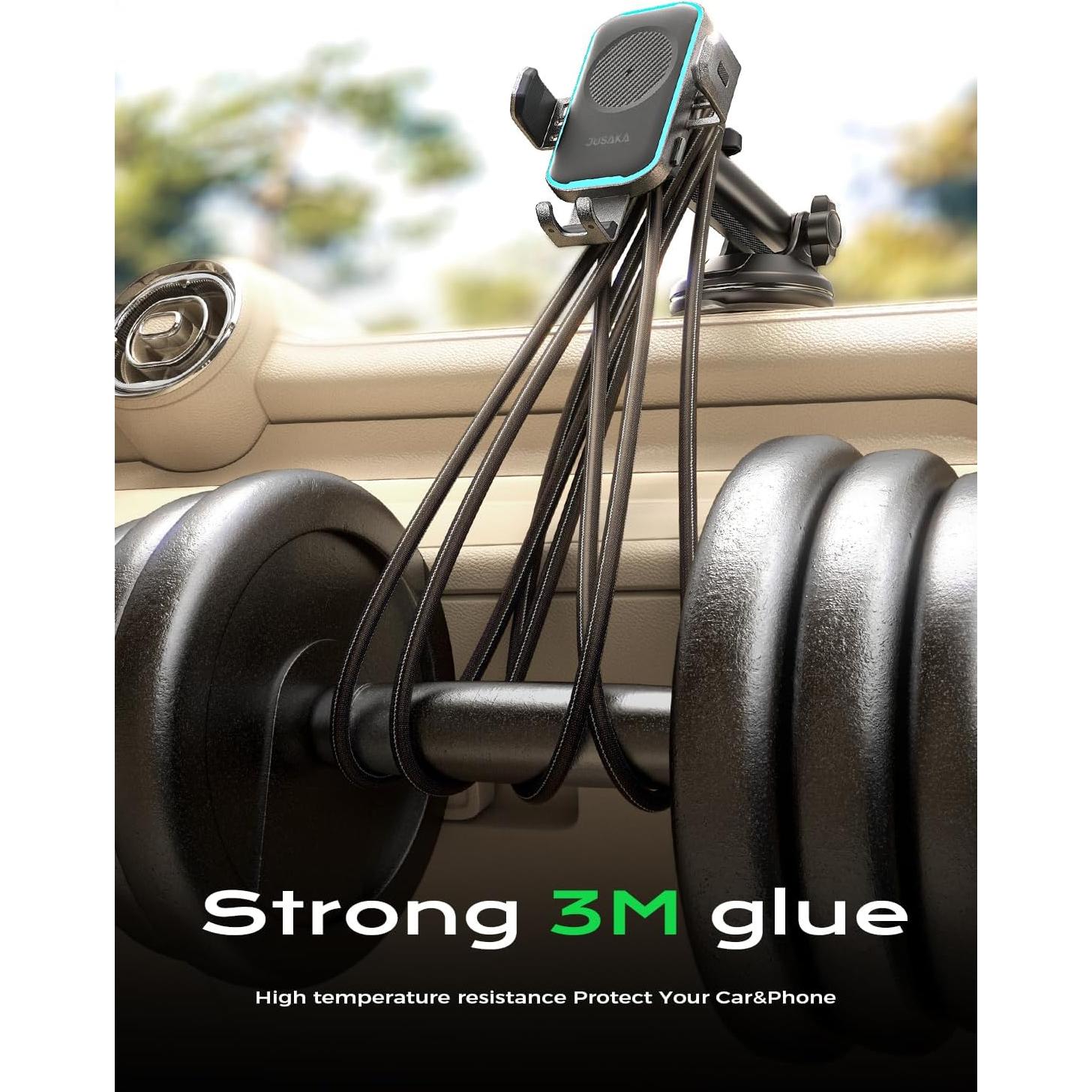 Cargador Inalámbrico para Auto JUSAKA 15W Soporte Teléfono