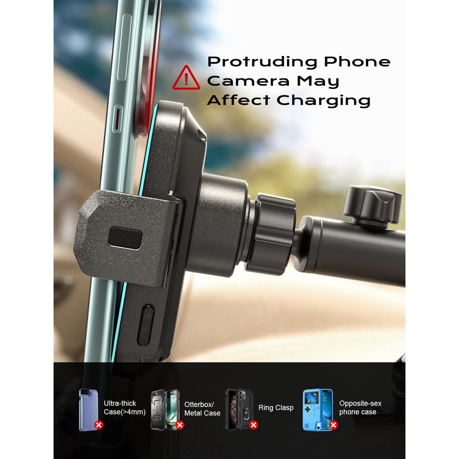 Cargador Inalámbrico para Auto JUSAKA 15W Soporte Teléfono