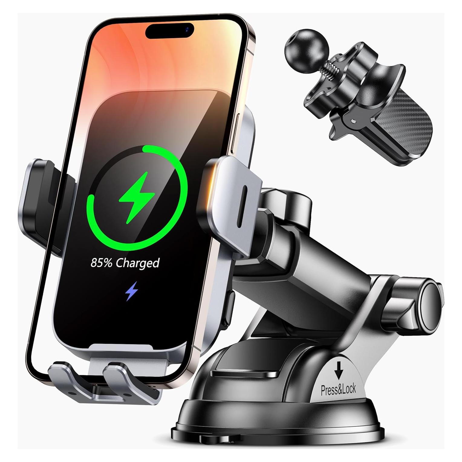 Soporte Cargador Inalámbrico para Coche OBRFFE 15W Ajustable