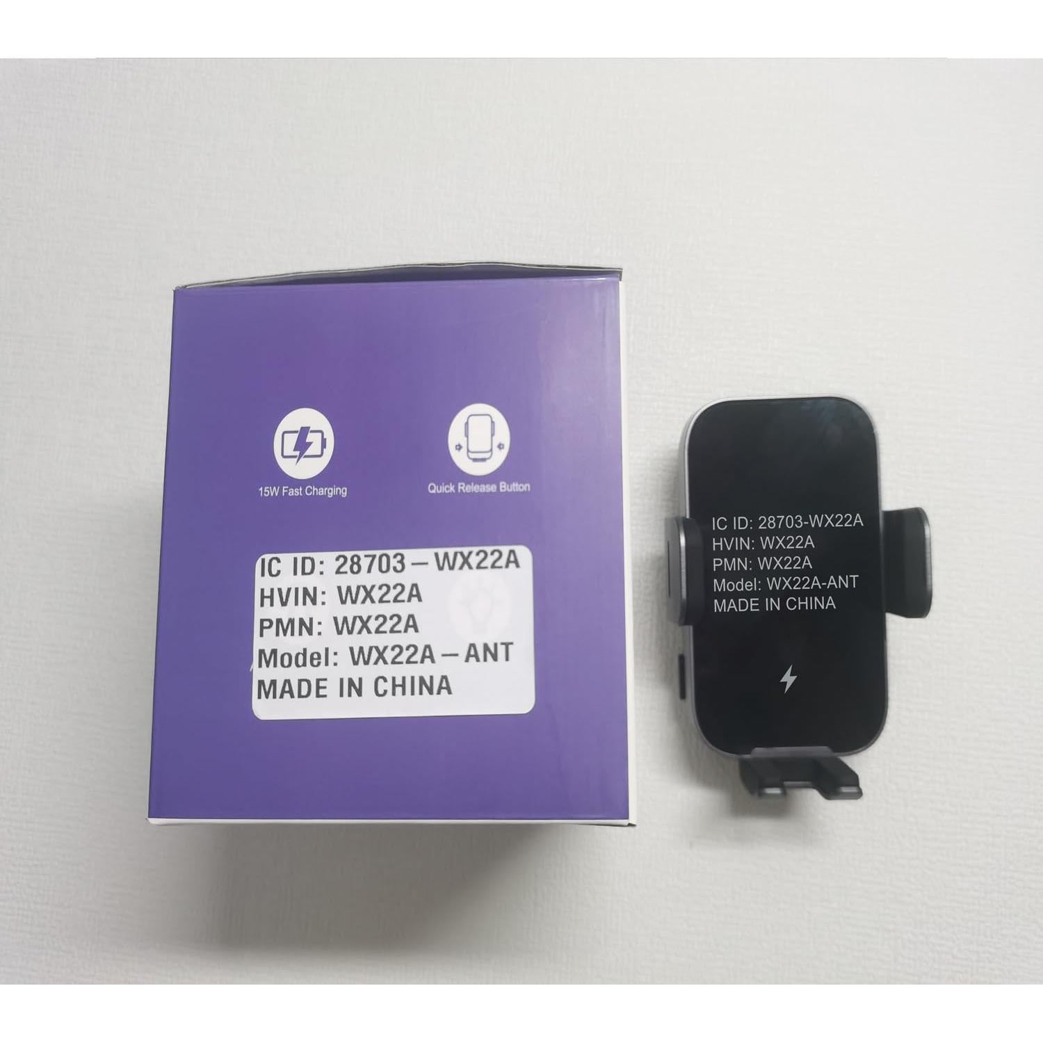 Soporte Cargador Inalámbrico para Coche OBRFFE 15W Ajustable