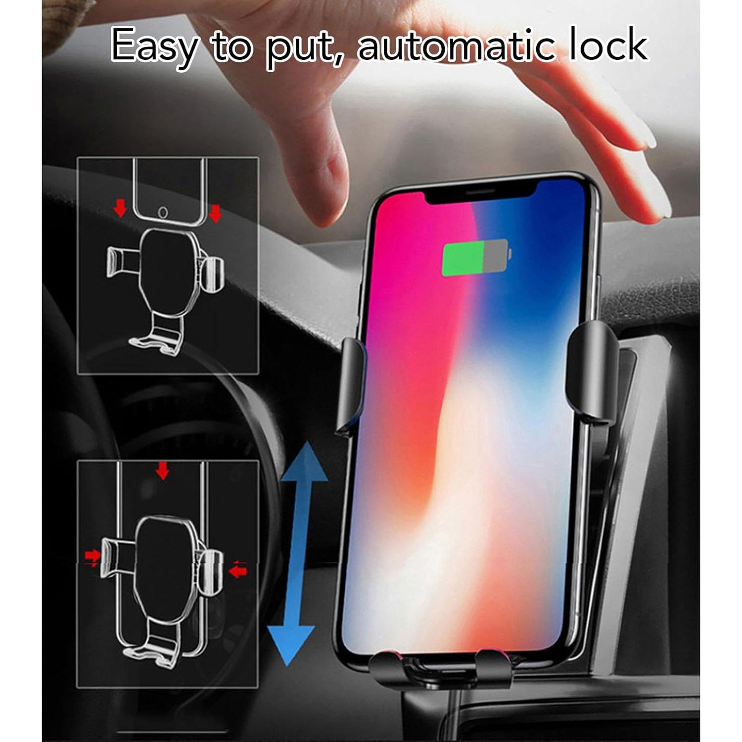 Soporte Cargador Inalámbrico para Coche GLOGLOW 15W Rotativo 360°