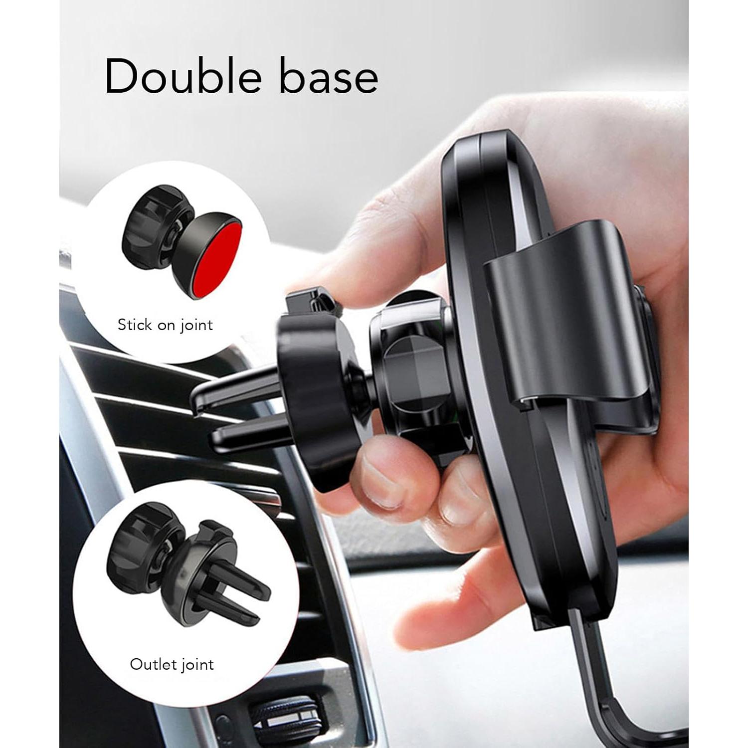 Soporte Cargador Inalámbrico para Coche GLOGLOW 15W Rotativo 360°