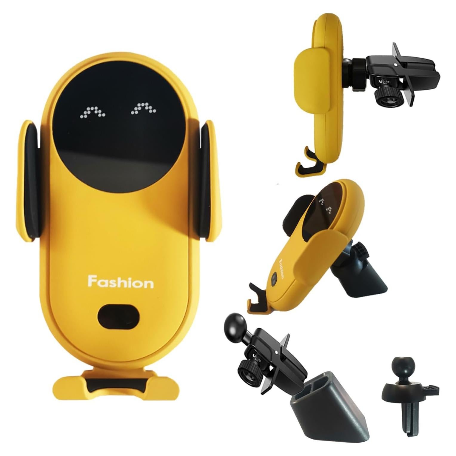 Cargador Inalámbrico para Auto Peanutech Amarillo 10W