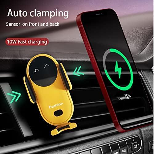 Cargador Inalámbrico para Auto Peanutech Amarillo 10W