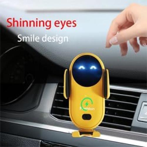 Cargador Inalámbrico para Auto Peanutech Amarillo 10W