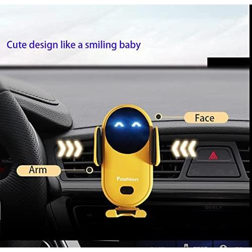 Cargador Inalámbrico para Auto Peanutech Amarillo 10W