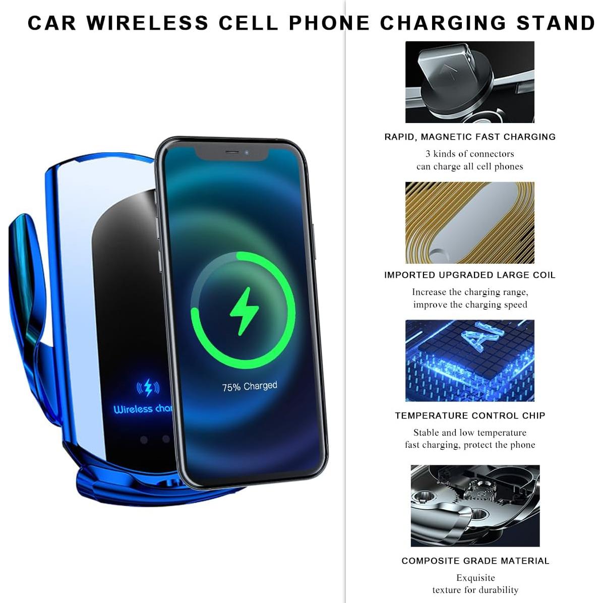 Cargador Inalámbrico para Automóvil MUQIDA 15W con Soporte