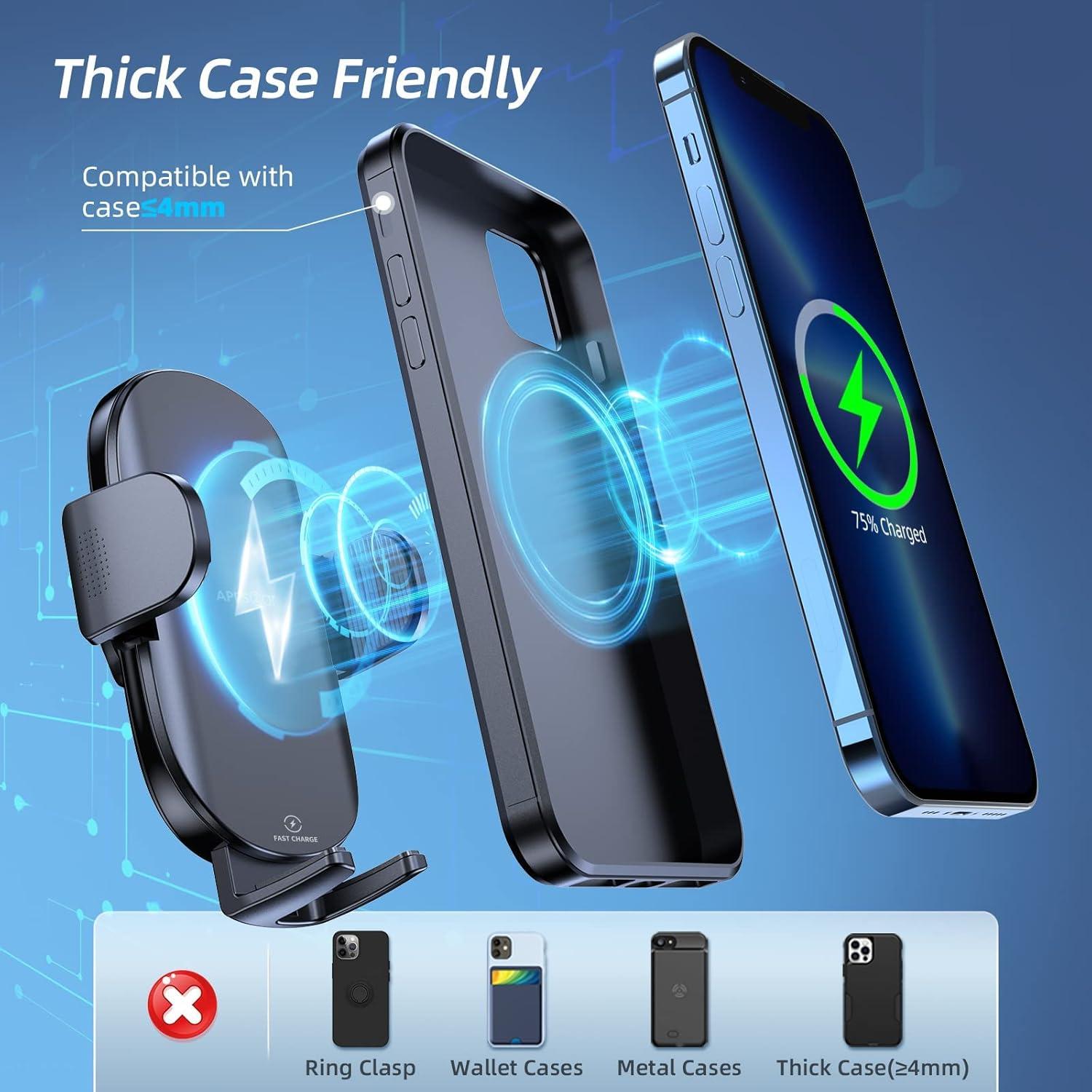 Cargador Inalámbrico para Auto Wiiki-Tech H9W 15W Carga Rápida