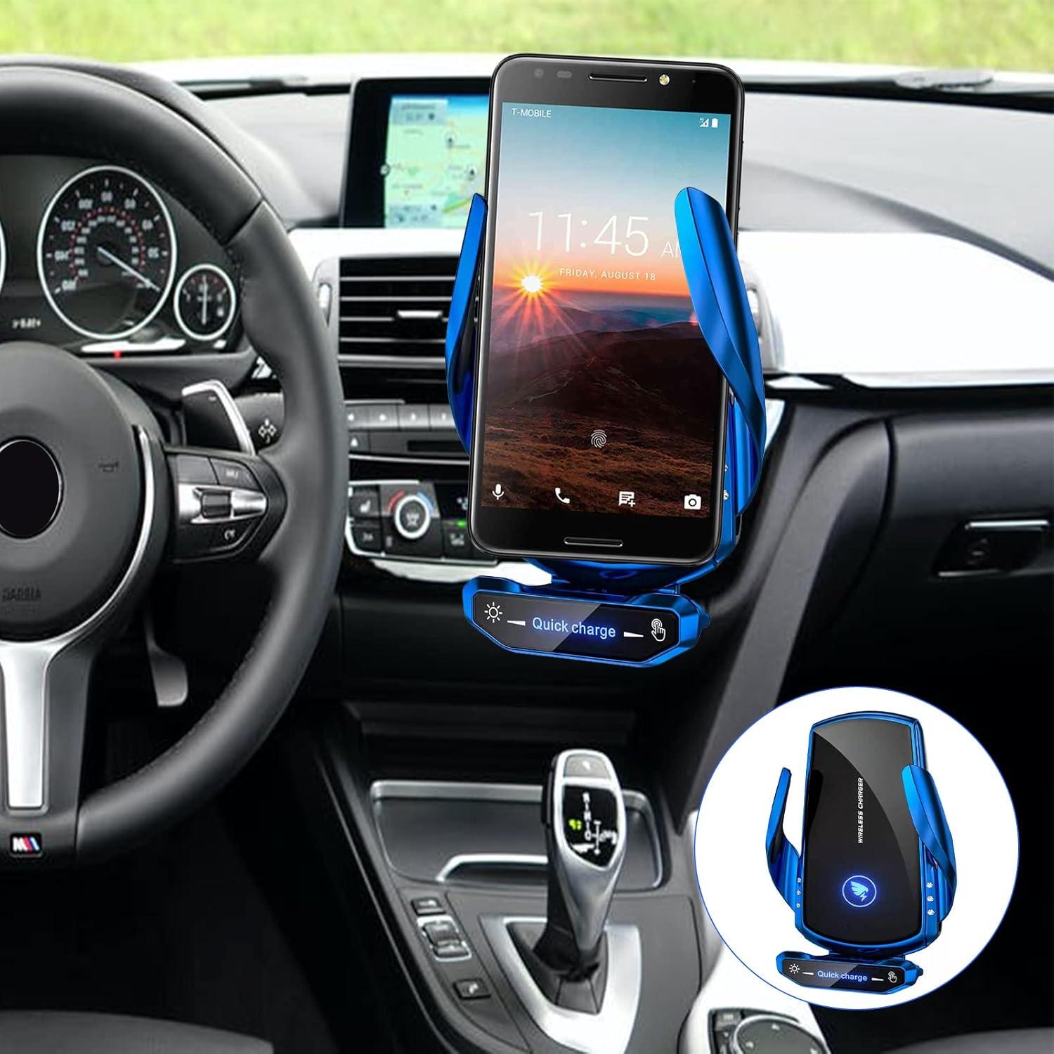 Soporte Cargador Inalámbrico para Auto AIYAFEIO 15W Azul