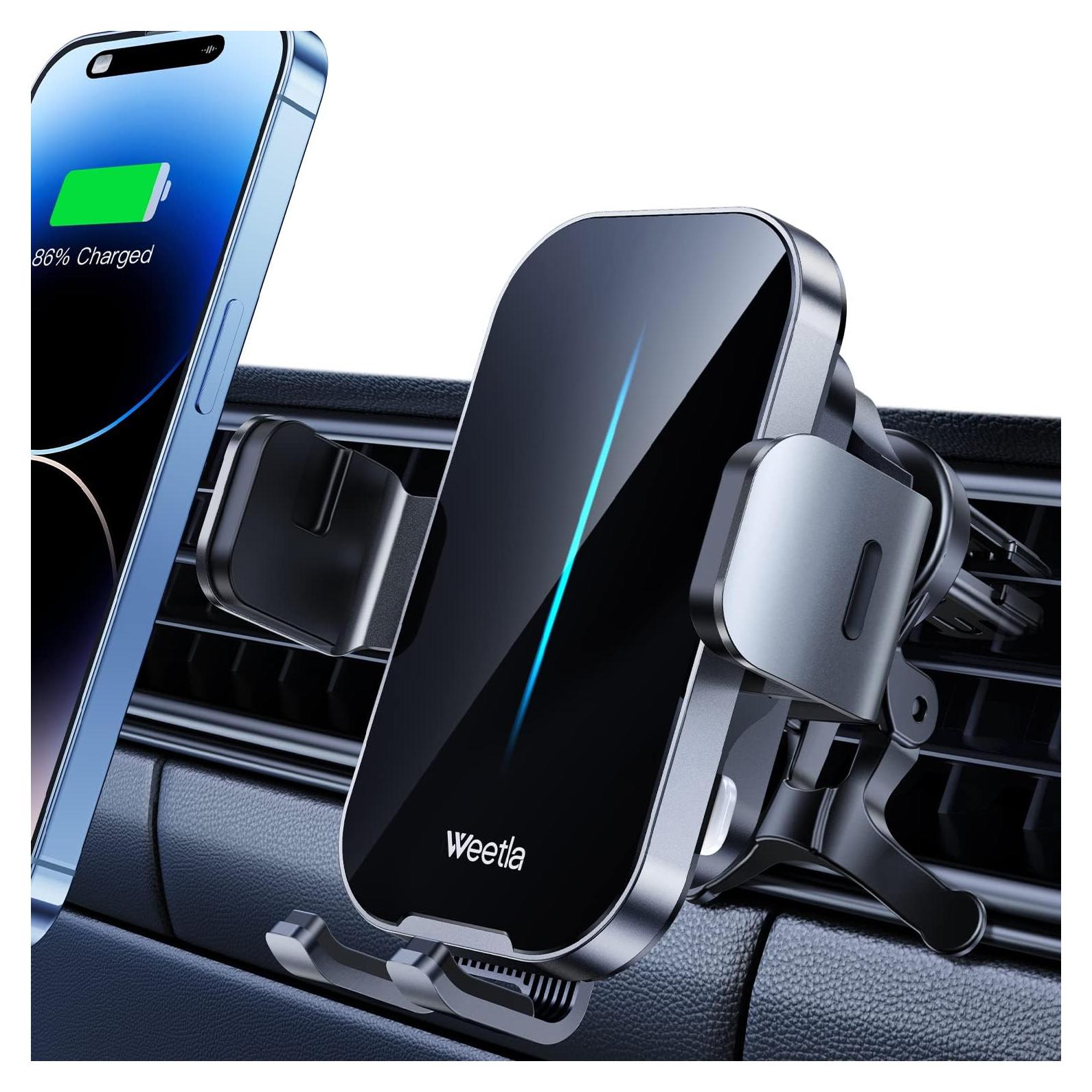 Cargador Inalámbrico para Auto Weetla M1 15W Gris