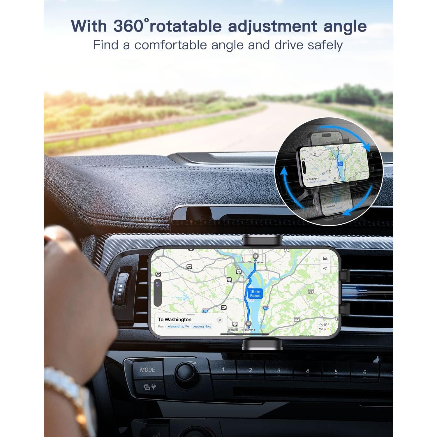 Cargador Inalámbrico para Auto Weetla M1 15W Gris