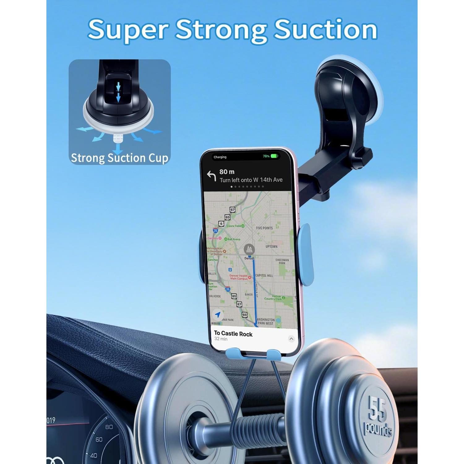 Cargador Inalámbrico para Auto Aendern 15W 3 en 1 Soporte Teléfono