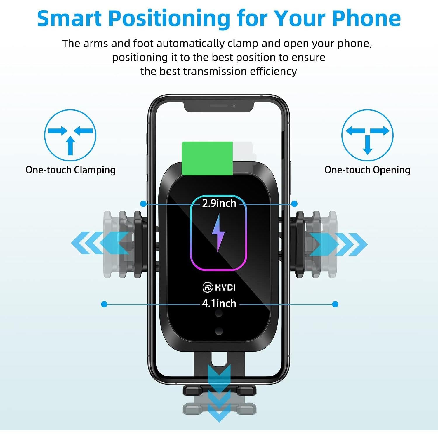 Soporte para Teléfono con Cargador Inalámbrico 15W Enomol