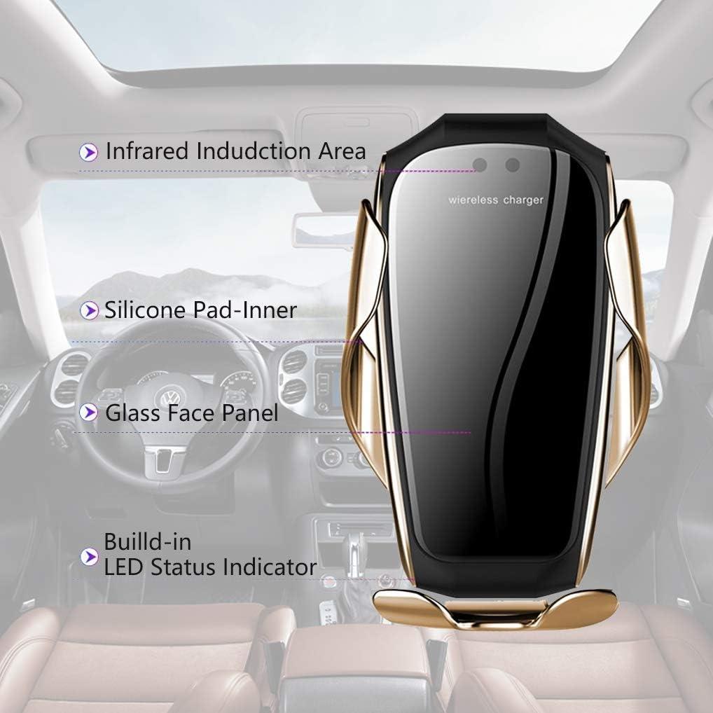 Soporte Cargador Inalámbrico Auto Erke 10W Qi Oro Champán