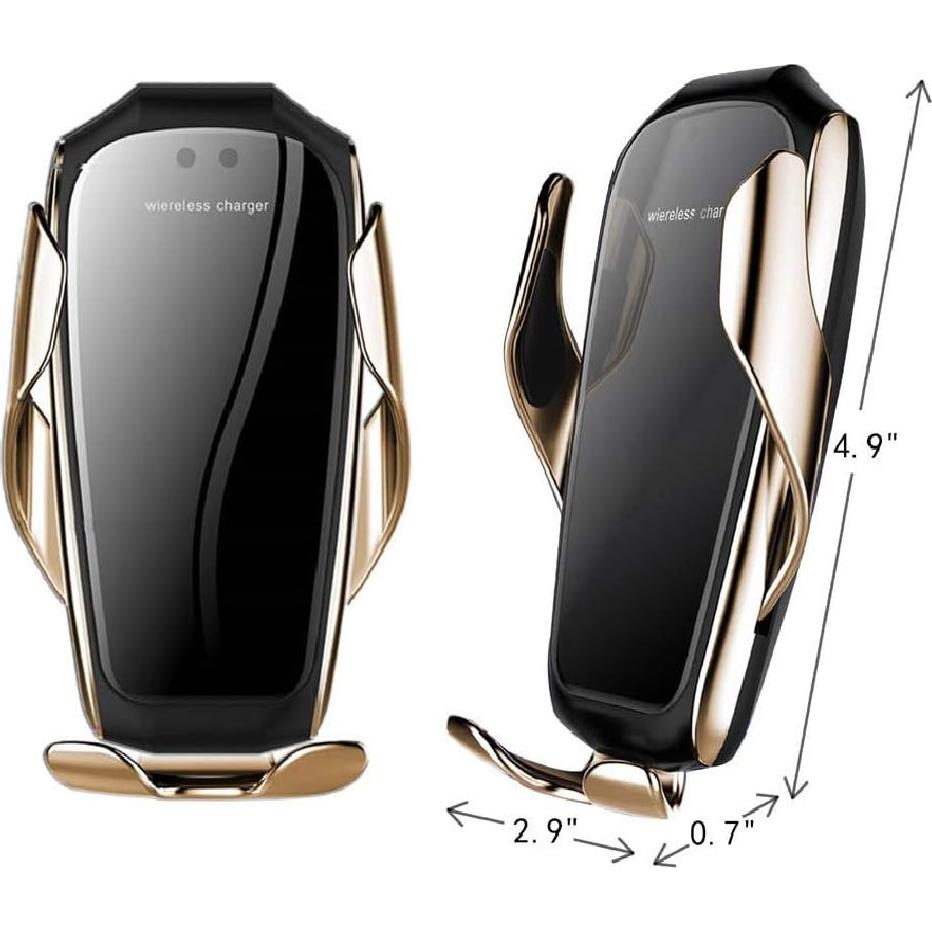 Soporte Cargador Inalámbrico Auto Erke 10W Qi Oro Champán