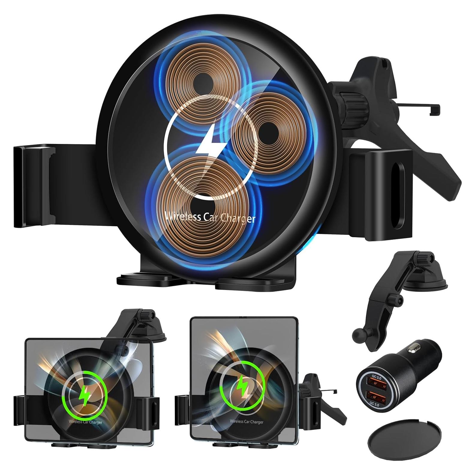 Cargador Inalámbrico para Auto HULYVIC 20W con Ventilador