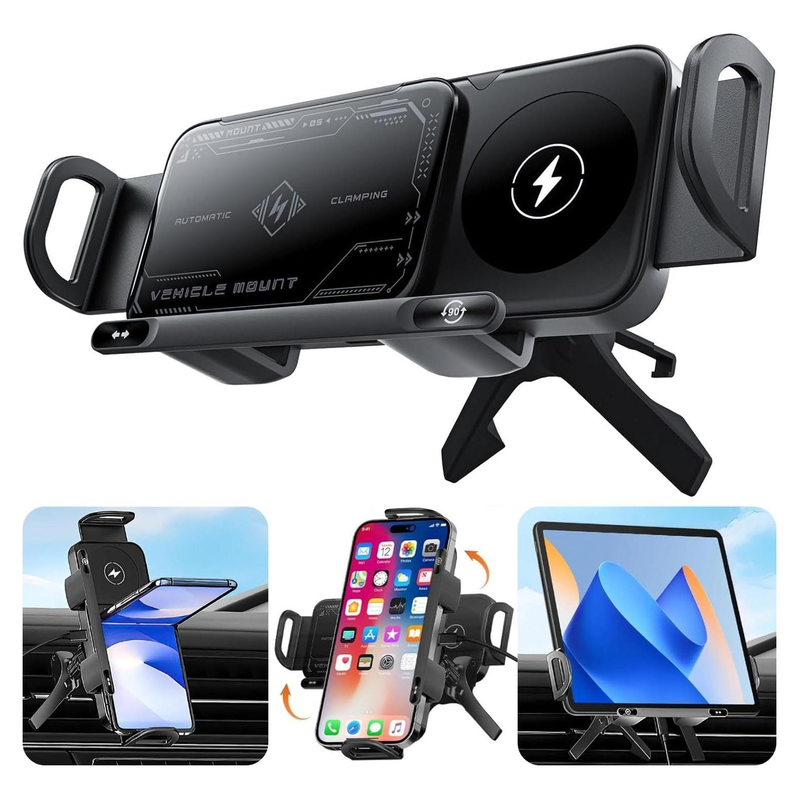 Soporte para teléfono de auto inalámbrico Guangdon X01 con carga rápida