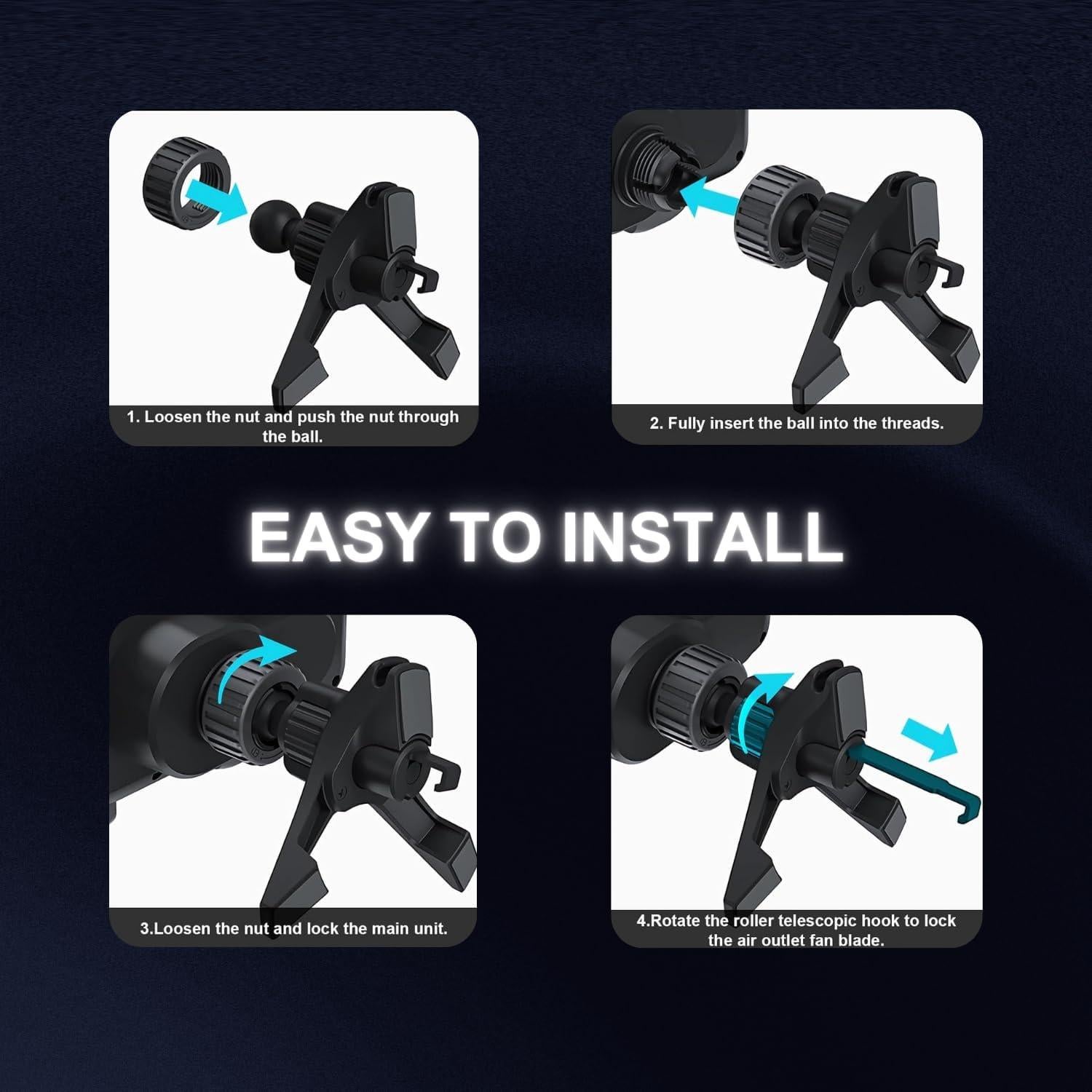 Soporte para teléfono de auto inalámbrico Guangdon X01 con carga rápida