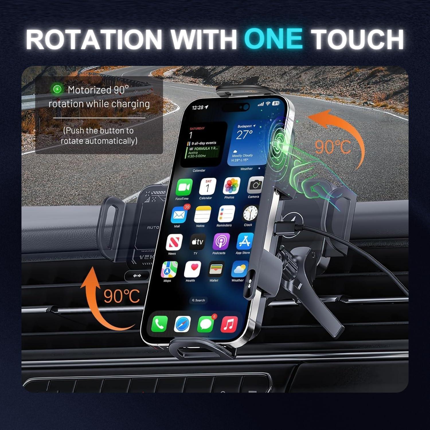 Soporte para teléfono de auto inalámbrico Guangdon X01 con carga rápida