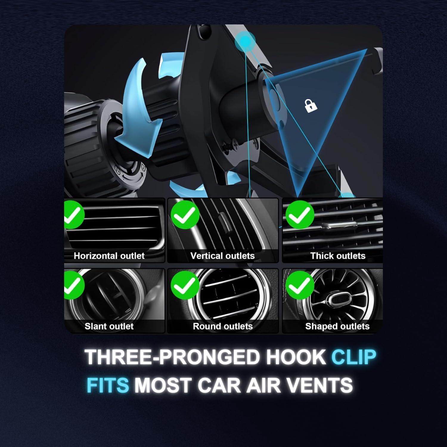 Soporte para teléfono de auto inalámbrico Guangdon X01 con carga rápida