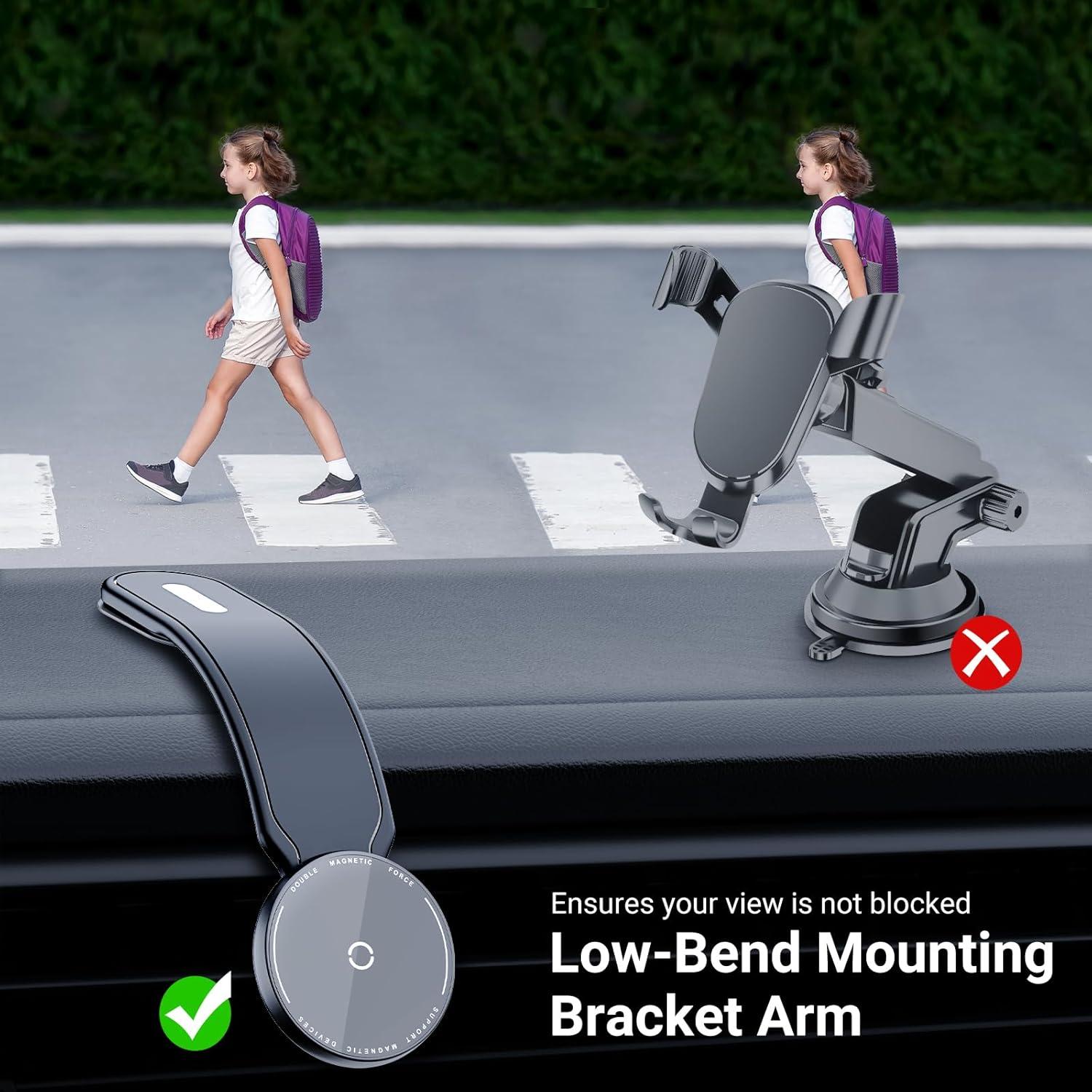 Soporte Magnético para Cargador de Coche 15W This Hill - Aluminio